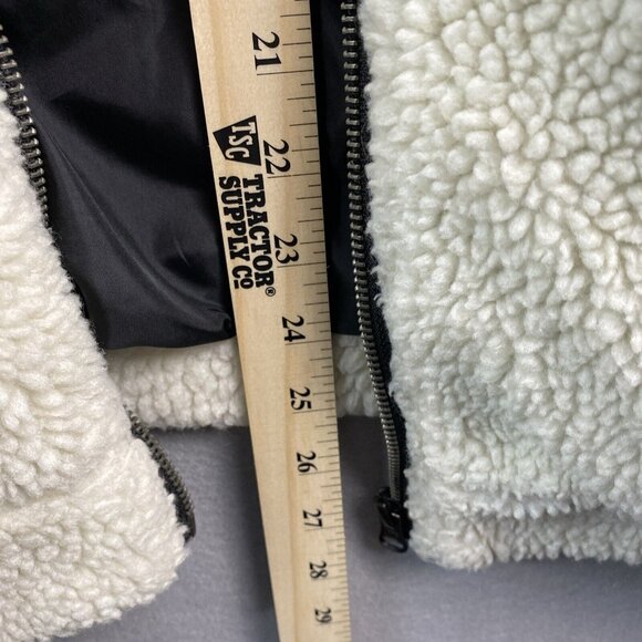 Vans Snow Out Sherpa Full Zip‎ Jacket Womens Size Large Ivory Warm & Cozy - Picture 5 of 12